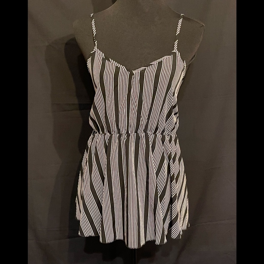 Striped peplum tank NWOT